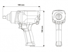 Clone of Pneumatický rázový utahovák 1/2" SMP030-12ZA